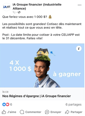 Image publication FB concours client campagne épargne FR